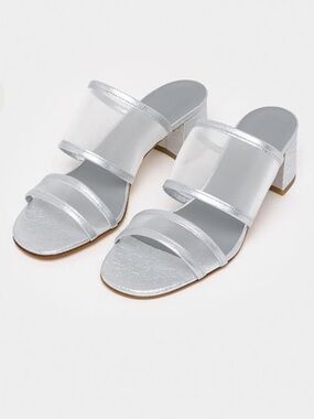 Maryam Nassir zadeh Martina mesh silver slide